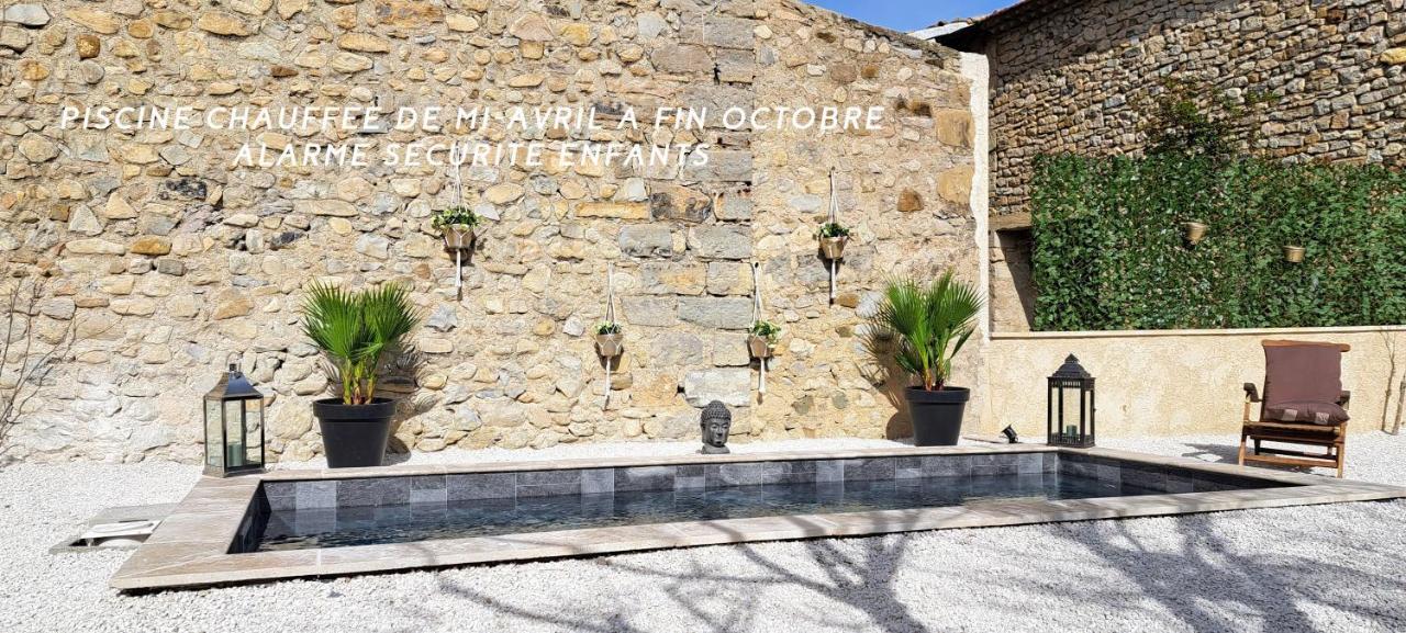 Mazet En Provence Pour 4, Piscine Chauffee Privee, Jardin Clos Prive, Barbecue, Chiens Admis Sainte-Jalle Exterior foto